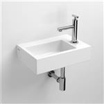 Fontein Clou Flush 2 36x24.5x9cm Keramiek Glans Wit (Met Kraangat Rechts)