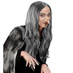 Halloween Pruik Grijs Heks