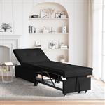 vidaXL 3-in-1 Sofa Bed met Uittrekbaar Ontwerp in Zwarte Stof