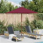 vidaXL Parasol met houten paal 150x200 cm bordeauxrood