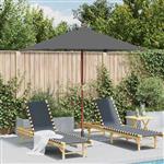 vidaXL Parasol met houten paal 150x200 cm antraciet