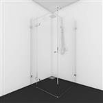 Nisdeur Aan Vast Deel Met Zijwand Incl. Stabilisatiestang Van Rijn Products 8mm Helder Glas HxB Max 