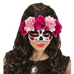 OOGMASKER DIA DE LOS MUERTOS MET RODE/ROSE ROZEN