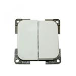 Presto Wipschakelaar Dubbel Inbouw Wit S-10.000