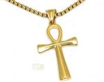 Ankh - Goudkleurig  4,3 cm - Snake