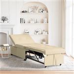 vidaXL Sofa Bed 3-in-1 Uittrekbaar Ontwerp in Crème Stof