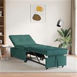 vidaXL 3-in-1 Sofa Bed - Uittrekbaar ontwerp in donkergroene stof