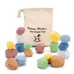 Houten Balansblokken Stones - 18 delen pastel kleuren