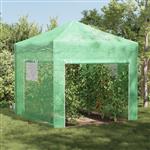 vidaXL Kas met dak Groen 290 x 290 x 315 cm Staal
