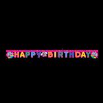 Minnie Rainbow Make Me Smile Fsc “Happy Birthday” Die Cut Paper Banner 1St
