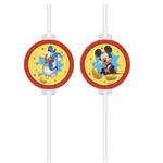 Mickey Jump Into Fun Fsc Medallion Paper Drinking Straws 4St