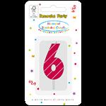 6 Jaar Kaars Roze