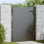 vidaXL Tuinpoort met slot Zwart 100 x 125 cm Gepoedercoat staal
