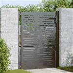 vidaXL Tuinpoort met slot Zwart 100 x 150 cm Gepoedercoat staal