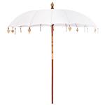 vidaXL Balinese Parasol Crème (210-220) x 260 cm