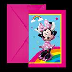 Minnie Mouse Uitnodigingen 6st