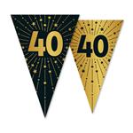 Bunting 10m - 2-side print - flagsize 20x30cm - '40' Golden Celebrations
