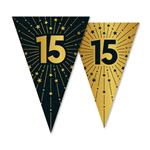 Bunting 10m - 2-side print - flagsize 20x30cm - '15' Golden Celebrations