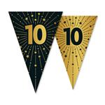 Bunting PET 10m – 2-side print – flagsize 20x30cm – ’10’ Golden Celebrations