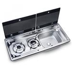 Dometic Kookplaat 2-Pits met Spoelbak Rechts MO9722R