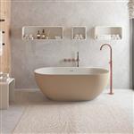 Ligbad Vrijstaand Ideavit Solidera 150x76x53 cm Solid Surface Grey Beige