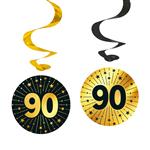 90 Jaar Hangdecoratie 4st