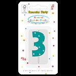 3 Jaar Kaars Lichtblauw