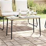 vidaXL Tuinstafel Natuurlijk 80 x 40 x 45 cm Poly riet