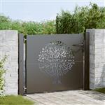 vidaXL Tuinpoort met slot Zwart 110 x 105 cm Poedergecoat staal