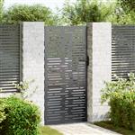 vidaXL Tuinpoort met slot Zwart 85 x 175 cm Poedergecoat staal