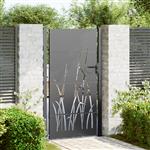 vidaXL Tuinpoort met slot Zwart 100 x 175 cm Poedergecoat staal