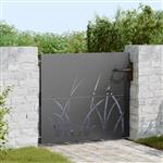 vidaXL Tuinpoort met slot Zwart 85 x 100 cm Poedergecoat staal