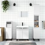 vidaXL Badkamerkast 30x30x190 cm bewerkt hout wit