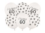 60 Jaar Ballonnen Zwart Wit Strik 30cm 6st