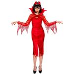 Halloween Jurk Rood Dames Duivel 2 delig