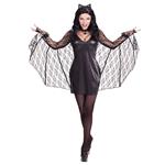 Halloween Jurk Zwart Dames Vleermuis