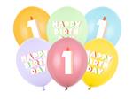 1 Jaar Ballonnen 30cm 6st