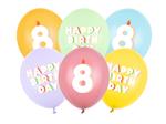8 Jaar Ballonnen 30cm 6st