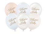 Hello Baby Ballonnen Blauw Wit 30cm 6st