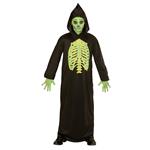 Halloween Kostuum Zwart Groen Kind Magere Hein 2 delig