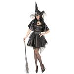 Halloween Jurk Zwart Dames Heks Tule 3 delig