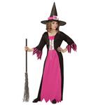 Halloween Jurk Zwart Roze Meisje Heks