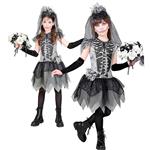 Halloween Jurk Meisje Skelet Bruidje