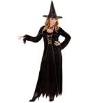 Halloween Jurk Zwart Dames Heks 2 delig