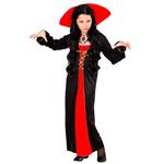 Halloween Jurk Rood Zwart Meisje Vampier 2 delig