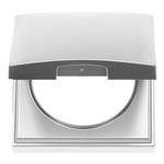 Berker Afdekraam Flow/Pure 1-Vaks met Klep Chroom Mat