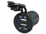 Power Line Contactdoos USB Lader 1x1A + 1x2.1A
