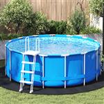 vidaXL Ronde Zwembadhoes Zwart PVC Ø 244 cm Zwembadhoes Ronde Modern