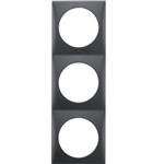 Berker Afdekraam Flow 3-Vaks Antraciet Mat