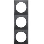 Berker Afdekraam Flow 3-Vaks Antraciet Mat